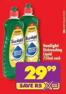 Shoprite SUNLIGHT DISHWASHING LIQUID 750ml each offer