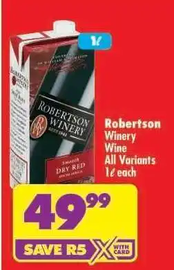 Shoprite Robertson Winery Wine offer
