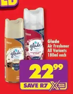 Shoprite Glade Air Freshener All Variants 180ml each offer