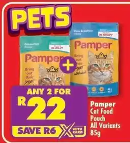 Shoprite Pamper Cat Food Pouch All Variants 85g offer