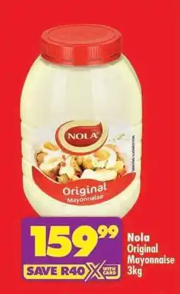 Shoprite Nola Original Mayonnaise 3kg offer