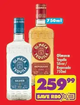 Shoprite Olmeca Tequila Silver / Reposado 750ml offer
