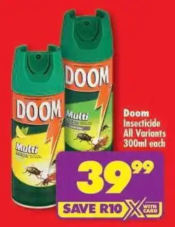 Shoprite DOOM INSECTICIDE all variants 300ml each offer