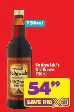Shoprite Sedgwick's Old Brown 750ml offer
