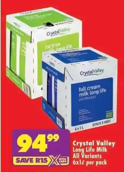 Shoprite CRYSTAL VALLEY LONG LIFE MILK offer