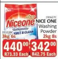 KitKat Cash and Carry Nice One Washing Powder 3kg 6s offer