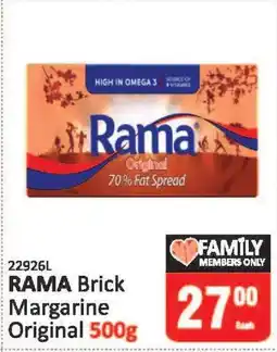 KitKat Cash and Carry RAMA Brick Margarine Original 500g offer