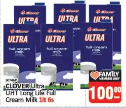 KitKat Cash and Carry CLOVER Ultra UHT Long Life Full Cream Milk 1lt 6s offer