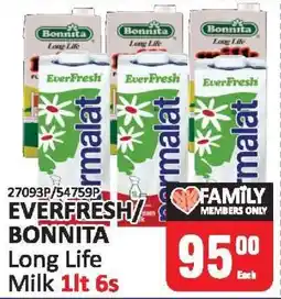 KitKat Cash and Carry EVERFRESH/BONNITA Long Life Milk 1lt 6s offer