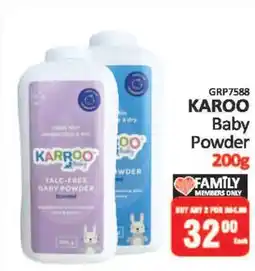 KitKat Cash and Carry KAROO Baby Powder 200g offer