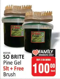 KitKat Cash and Carry SO BRITE Pine Gel 5lt + Free Brush offer