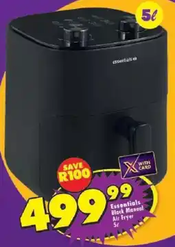 Shoprite Essentials Black Manual Air Fryer offer
