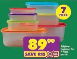Shoprite Rainbow Container Set offer
