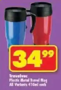 Shoprite Travelvac Plastic Metel Travel Mug All Variants offer