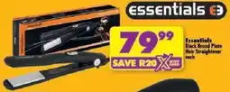 Shoprite Essentials Black Broad Plate Hair Straightener offer