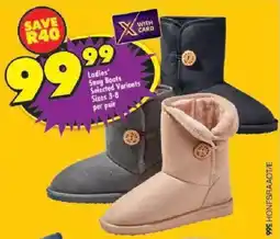 Shoprite Ladies Snug Boots offer
