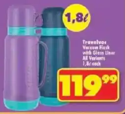 Shoprite Travelvac Vacuum Flask with Glass Liner All Variants offer