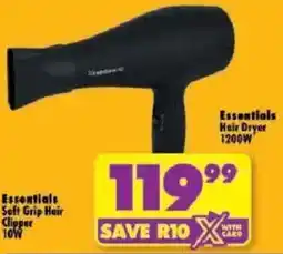Shoprite Essentials Hair Dryer 1200W offer