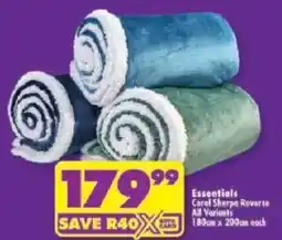 Shoprite Essentials Coral Sherpa Reverse All Variants offer