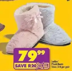 Shoprite Ladies Plush Boots offer