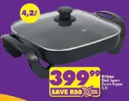Shoprite Ottimo Black Square Electric Frypan offer