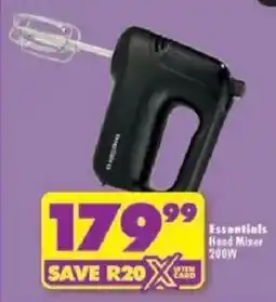 Shoprite Essentials Hand Mixer 200W offer