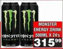 Advance Cash n Carry MONSTER ENERGY DRINK 500ML X 24's offer