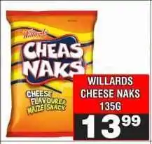 Advance Cash n Carry WILLARDS CHEESE NAKS 135G offer