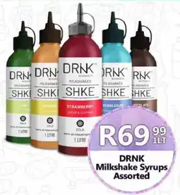 Take 'n Pay DRNK Milkshake Syrups Assorted offer