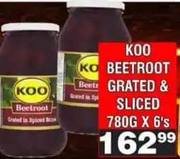 Advance Cash n Carry Koo beetroot grated & sliced offer
