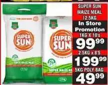 Advance Cash n Carry SUPER SUN Maize Meal 12.5kg offer