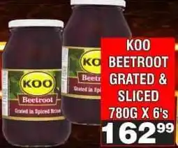 Advance Cash n Carry KOO Beetroot Grated & Sliced 780g x 6's offer