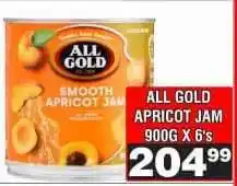 Advance Cash n Carry ALL GOLD APRICOT JAM 900G X 6's offer