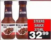 Advance Cash n Carry STEERS SAUCE 375ML offer