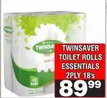 Advance Cash n Carry TWINSAVER TOILET ROLLS ESSENTIALS offer