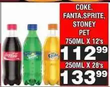 Advance Cash n Carry Coke, Fanta, Sprite, Stoney PET offer