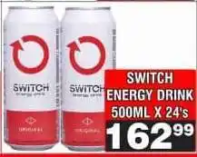 Advance Cash n Carry SWITCH ENERGY DRINK 500ML X 24's offer