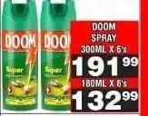 Advance Cash n Carry DOOM SPRAY 180ML X 6's offer
