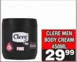 Advance Cash n Carry CLERE MEN BODY CREAM 450ML offer
