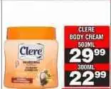 Advance Cash n Carry CLERE BODY CREAM 500ML offer
