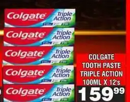 Advance Cash n Carry COLGATE TOOTH PASTE TRIPLE ACTION 100ML X 12's offer