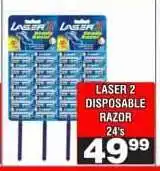 Advance Cash n Carry LASER 2 DISPOSABLE RAZOR 24's offer