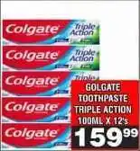 Advance Cash n Carry GOLGATE TOOTHPASTE TRIPLE ACTION offer