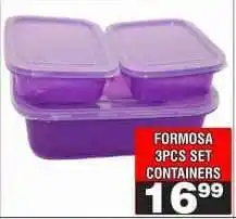 Advance Cash n Carry FORMOSA 3PCS SET CONTAINERS offer