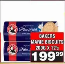 Advance Cash n Carry BAKERS MARIE BISCUITS 200G X 12's offer