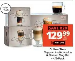 Checkers Coffee Time Cappuccino/Acapulco & Classic Mug Set offer