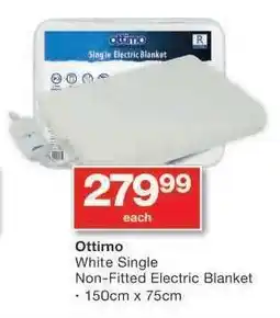 Checkers Ottimo White Single Non-Fitted Electric Blanket offer