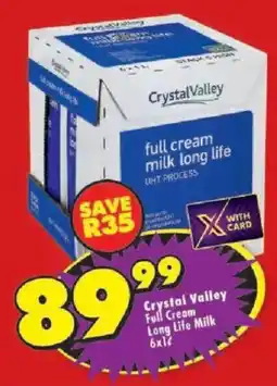 Shoprite Crystal Valley Full Cream Long Life Milk offer