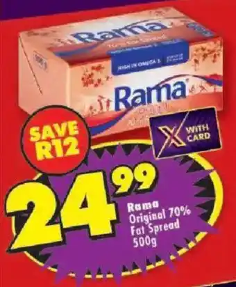 Shoprite Rama Original 70% Fat Spread offer