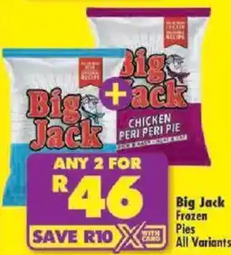 Shoprite Big Jack Frozen Pies All Variants offer